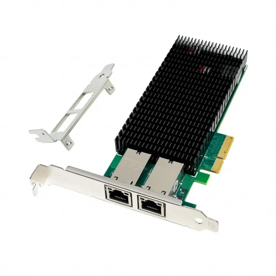 Microconnect X550-T2 netwerkkaart dual-10GbE PoE RJ45