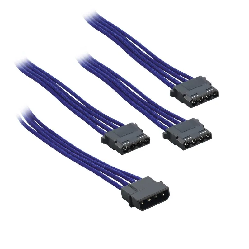 CableMod ModFlex molex naar 3x molex adapter 30cm blauw