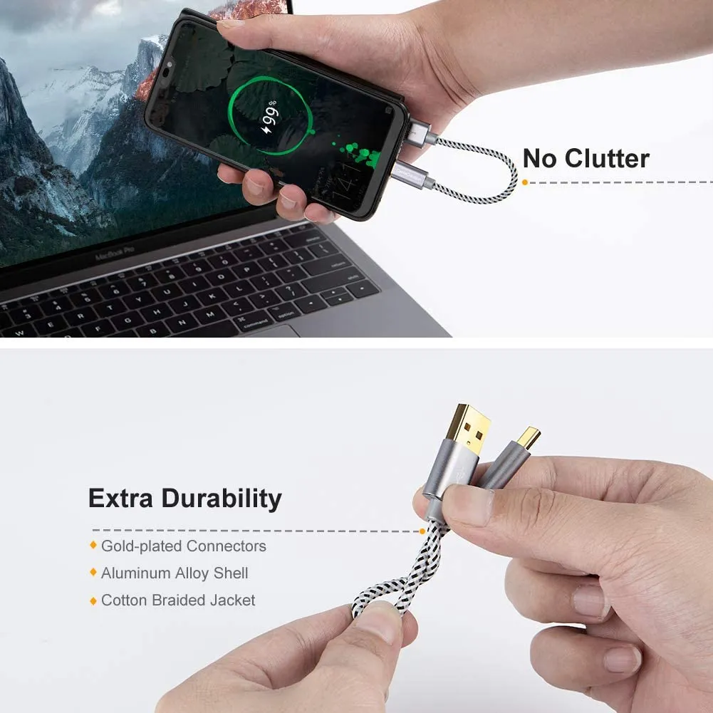 CableCreation USB-A naar USB-C kabel 0,15 m 3A