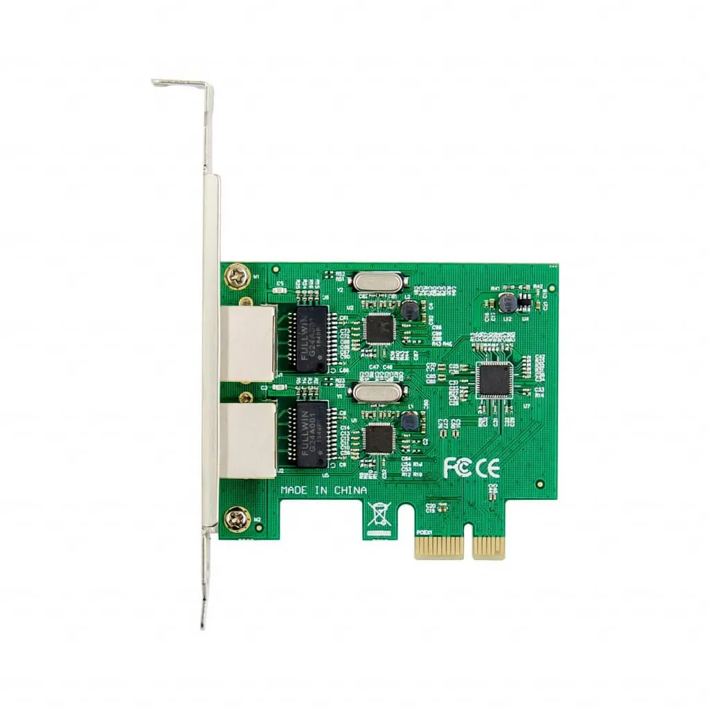 Microconnect RTL8111F netwerkkaart PCIe dual 1G RJ45