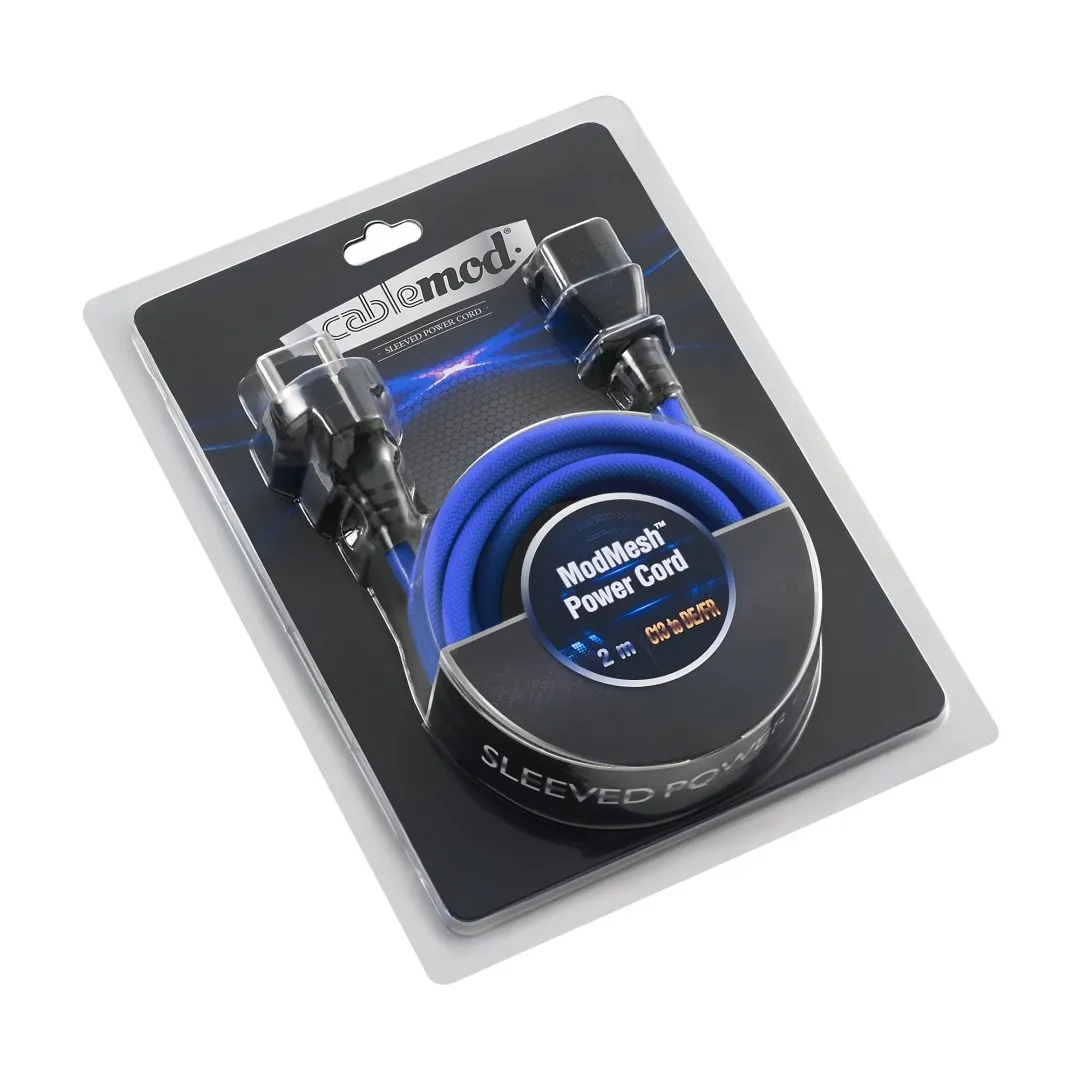 CableMod ModMesh stroomkabel C13 blauw 2m koper