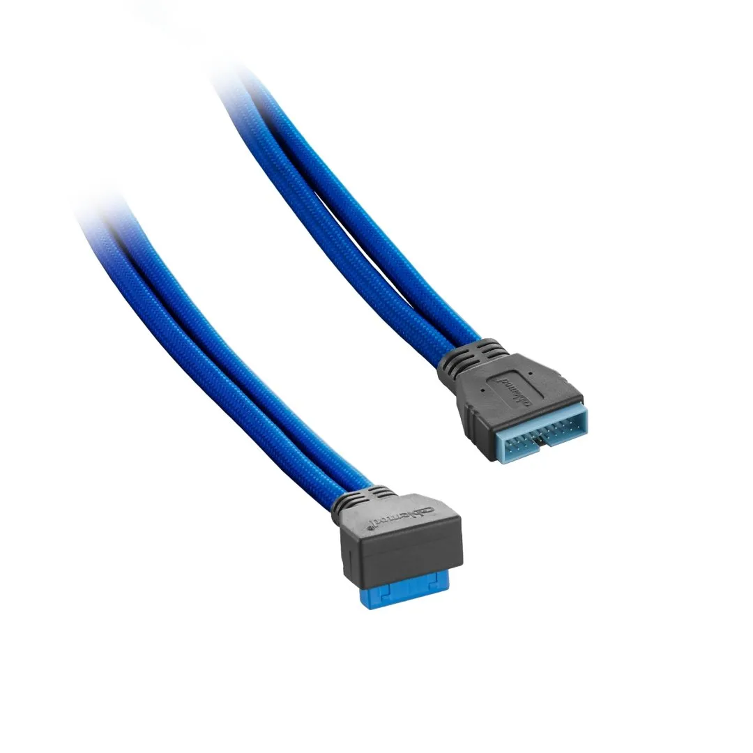 CableMod ModMesh USB 3.0 verlengkabel haaks blauw 50cm