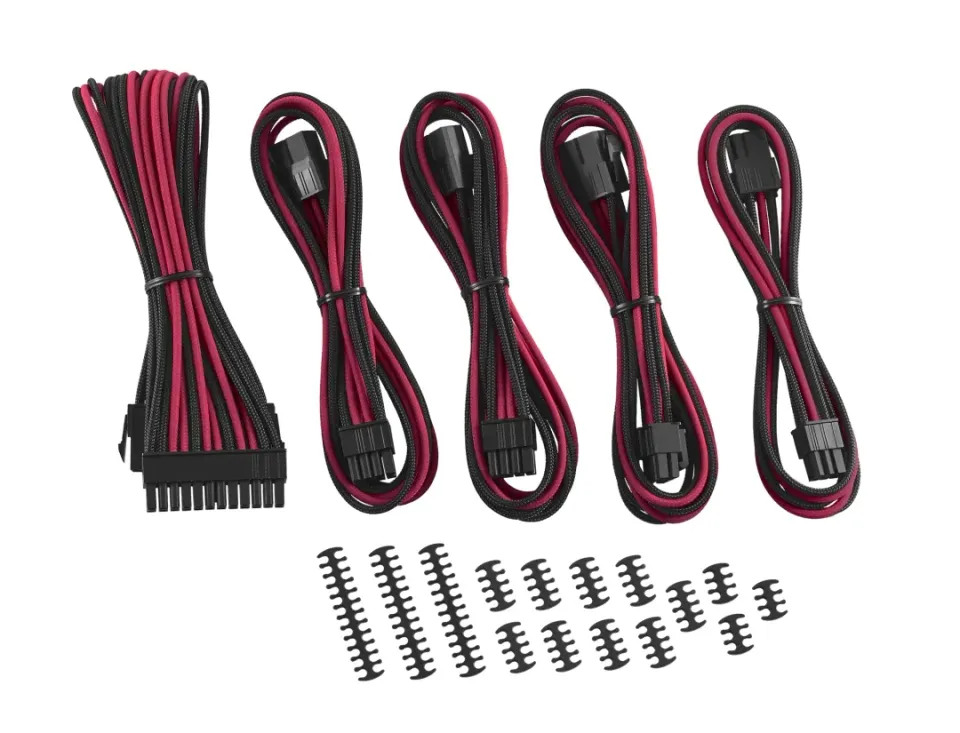 CableMod Classic ModMesh verlengkabelset zwart rood