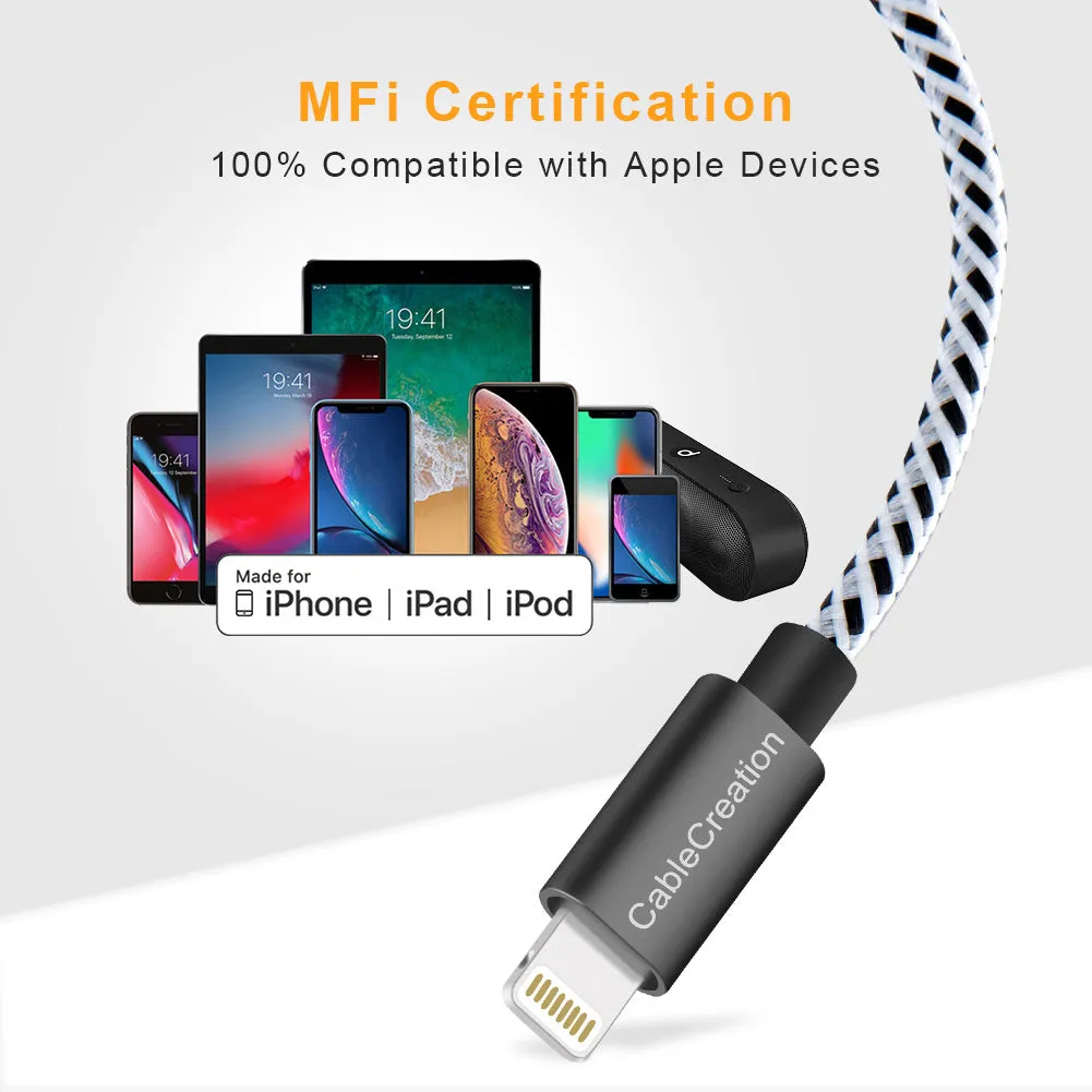 CableCreation Lightning naar USB-A kabel 0,15 m zwart