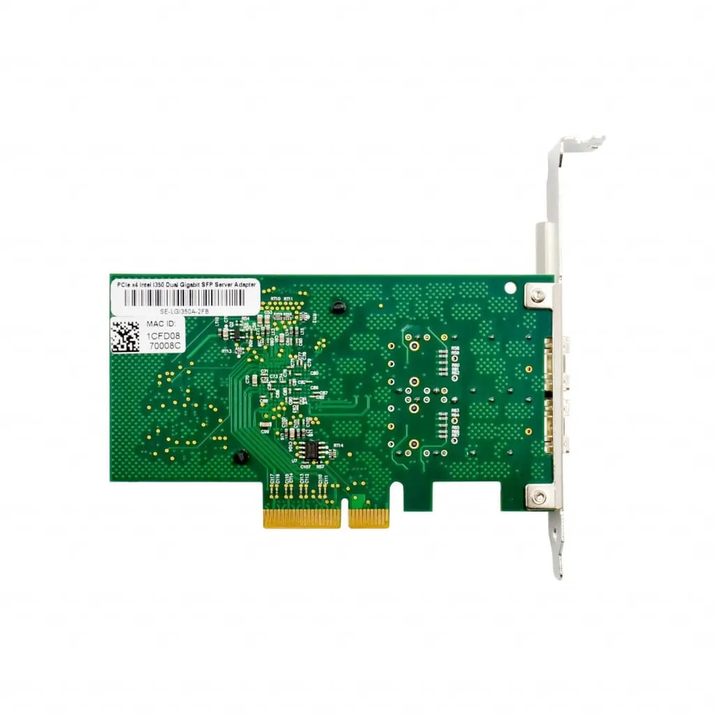 Microconnect I350-F2 netwerkkaart dual SFP 1GbE fiber