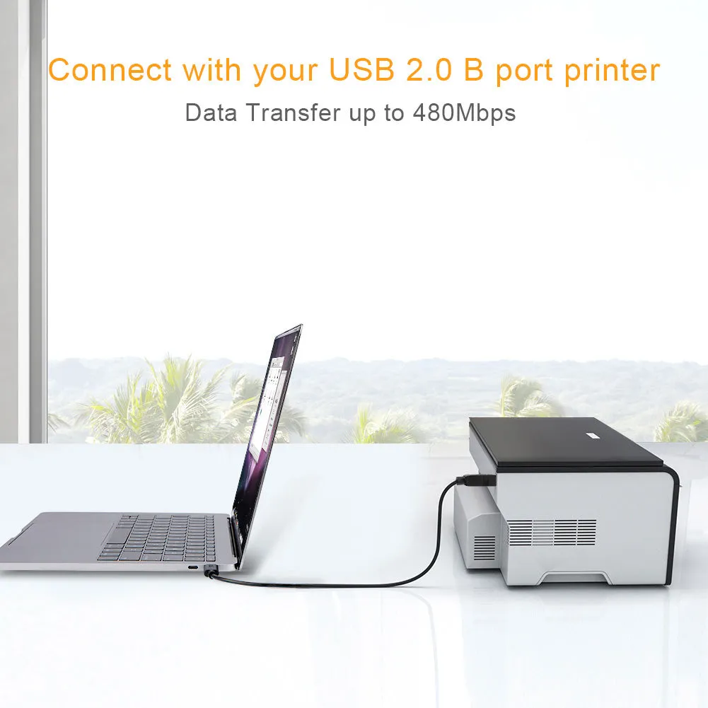 CableCreation USB-C naar USB-B printerkabel 2 m