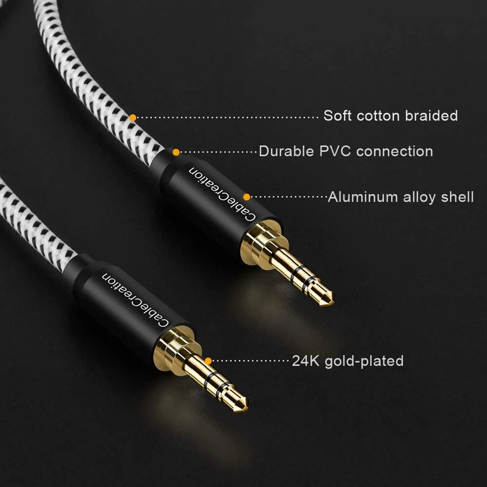 CableCreation 3,5mm aux kabel 1,8m stereo male-male