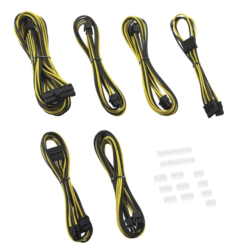 CableMod E-Series Essentials kabelkit zwart/geel EVGA