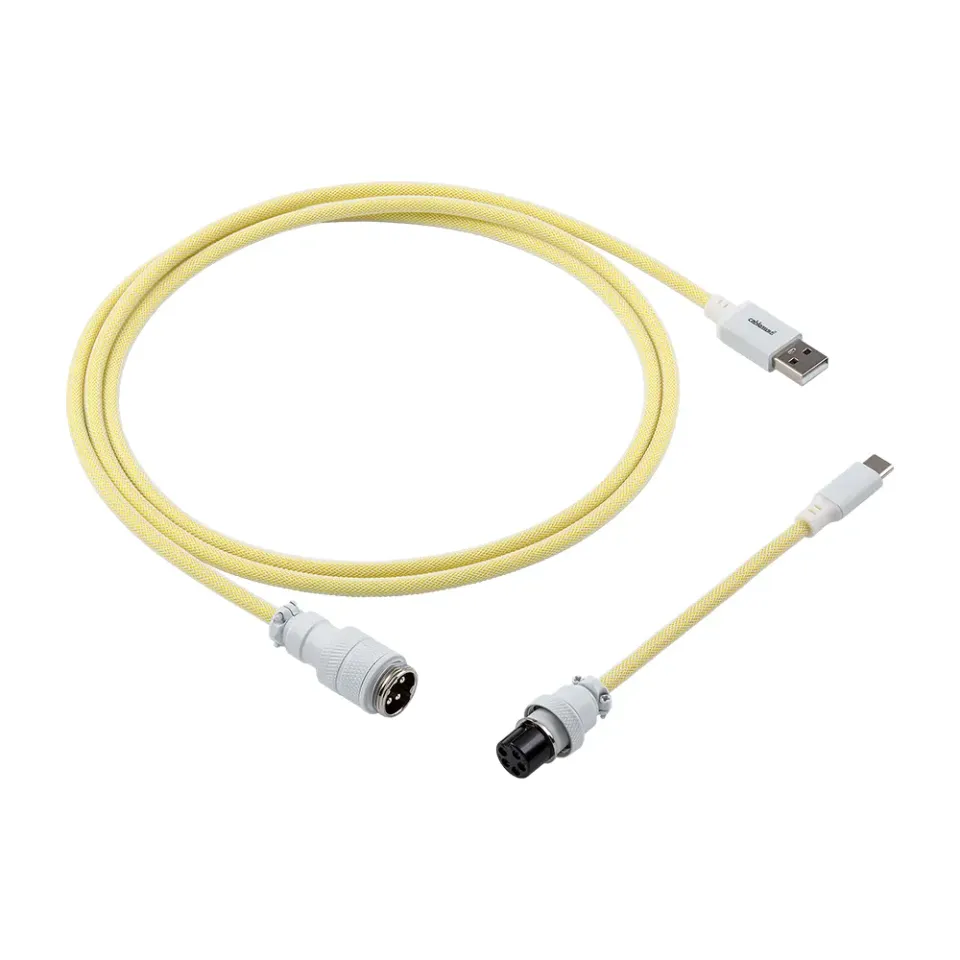 CableMod Pro toetsenbordkabel 150cm lemon ice USB-C recht