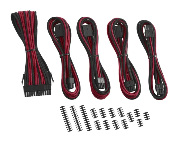 CableMod Classic ModFlex kabel verlengset 5-delig zwart rood