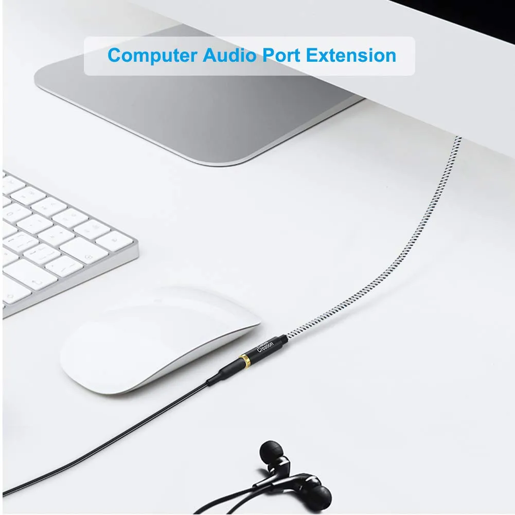 CableCreation 3,5mm audio verlengkabel 3 m nylon