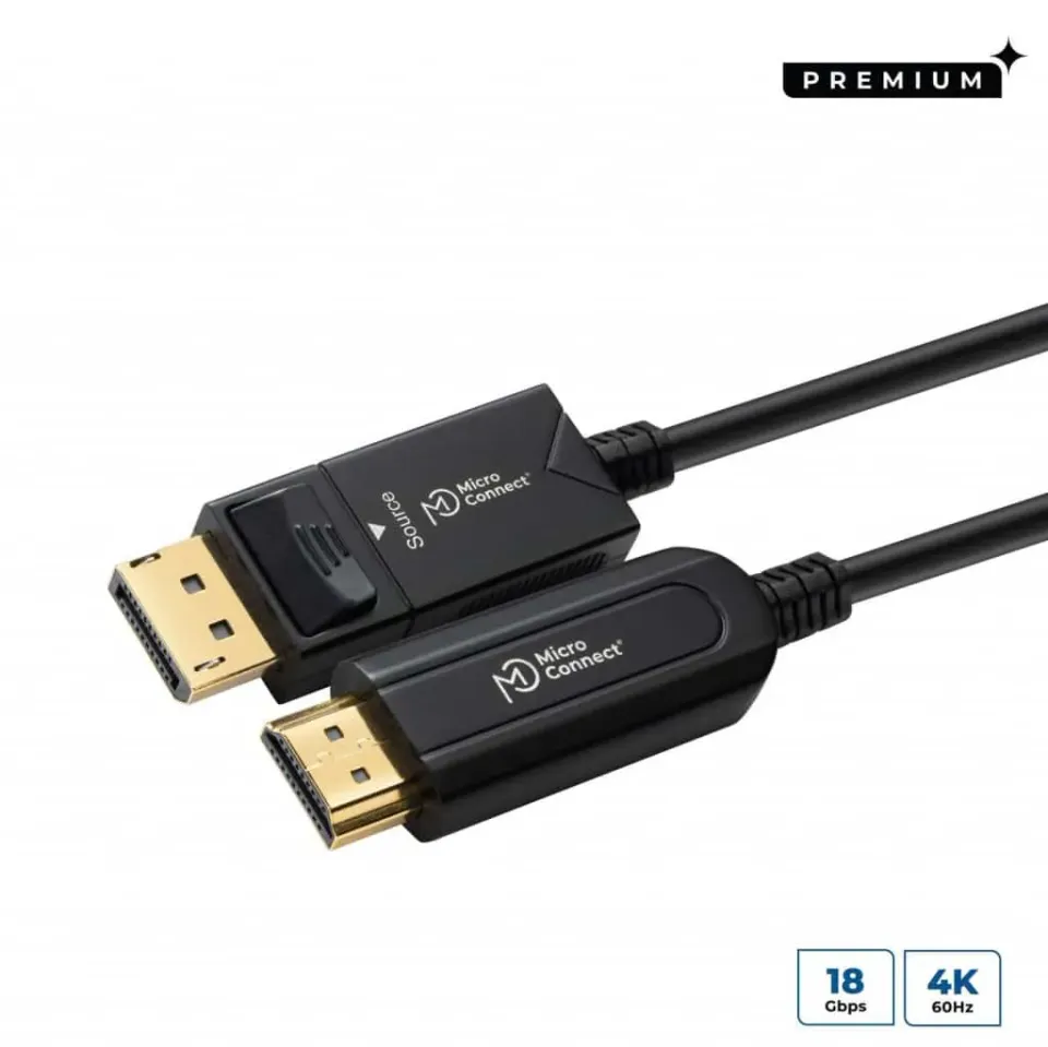 Microconnect Premium DisplayPort 1.4 kabel 25m optisch 8K