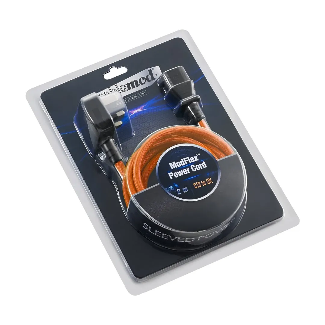 CableMod ModFlex Power Cord stroomkabel 2m oranje UK