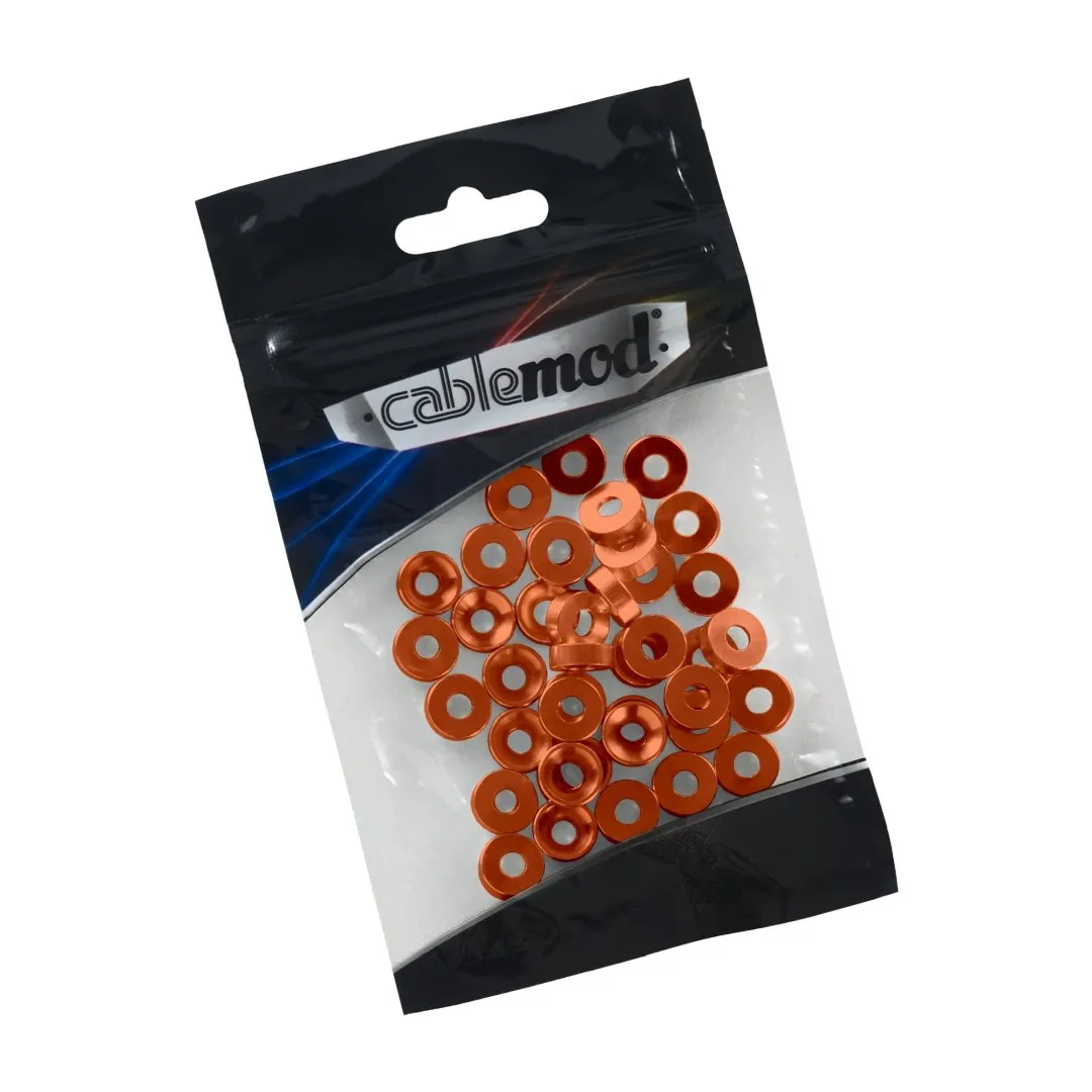 CableMod M3.5 aluminium ringen oranje 40 stuks geanodiseerd