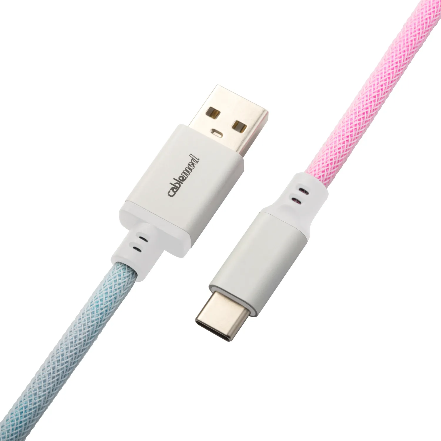 CableMod Pro Coiled toetsenbordkabel USB-C pastel rainbow 150cm