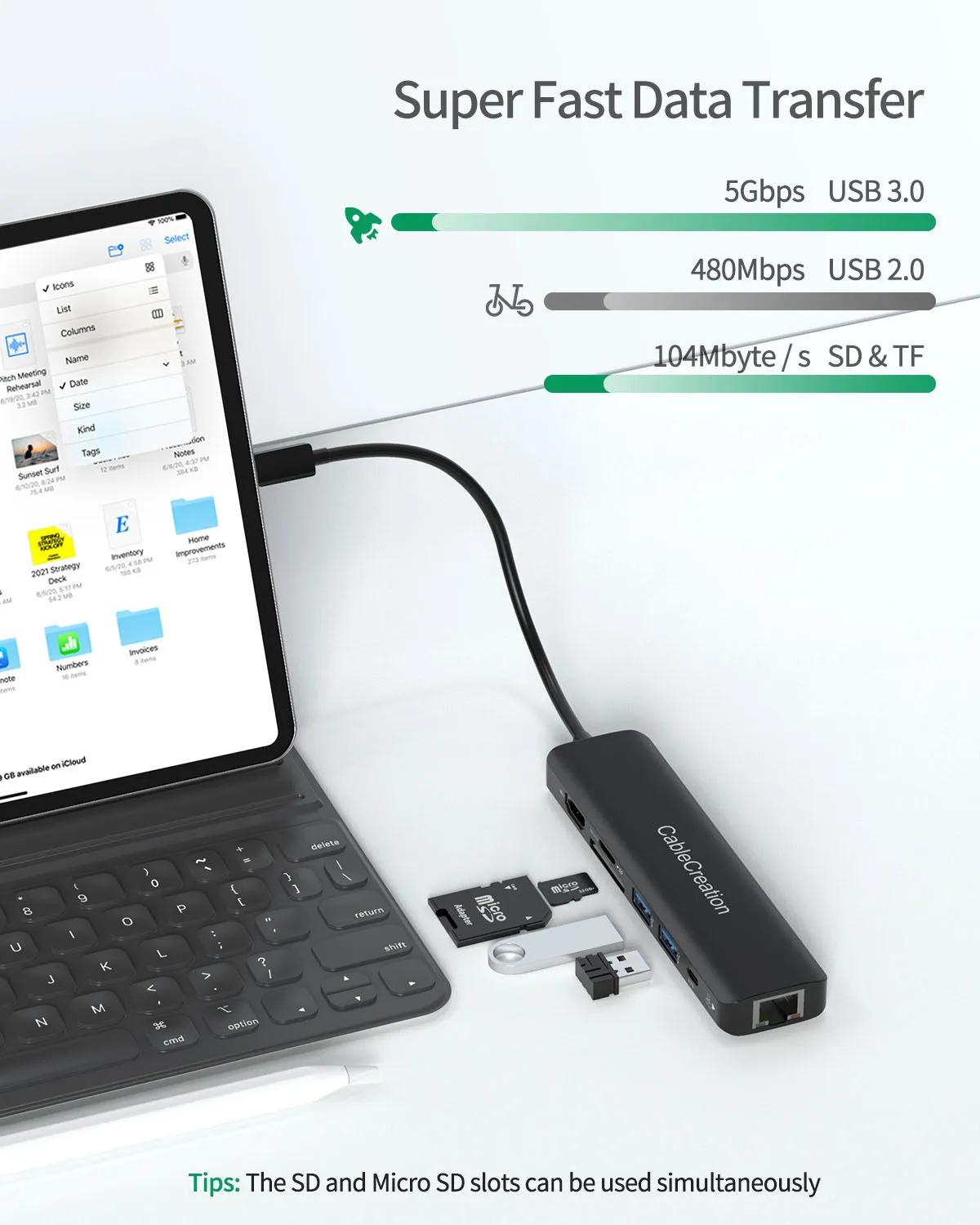 CableCreation 7-in-1 USB-C Hub 4K HDMI 100W