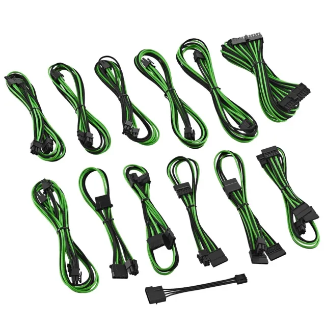 CableMod ST-Series ModFlex kabelset Silverstone zwart groen soepel
