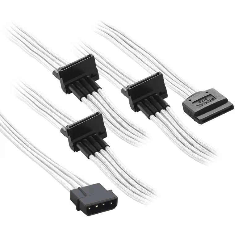 CableMod ModFlex molex naar sata kabel wit 80cm