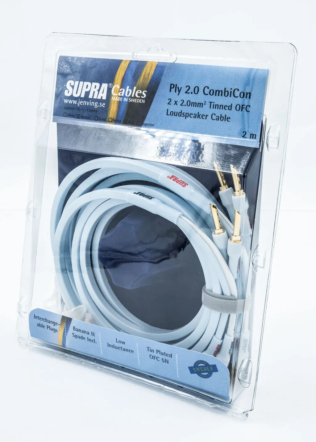 Supra PLY 2x2.0 Combicon luidsprekerkabel single-wire vertind