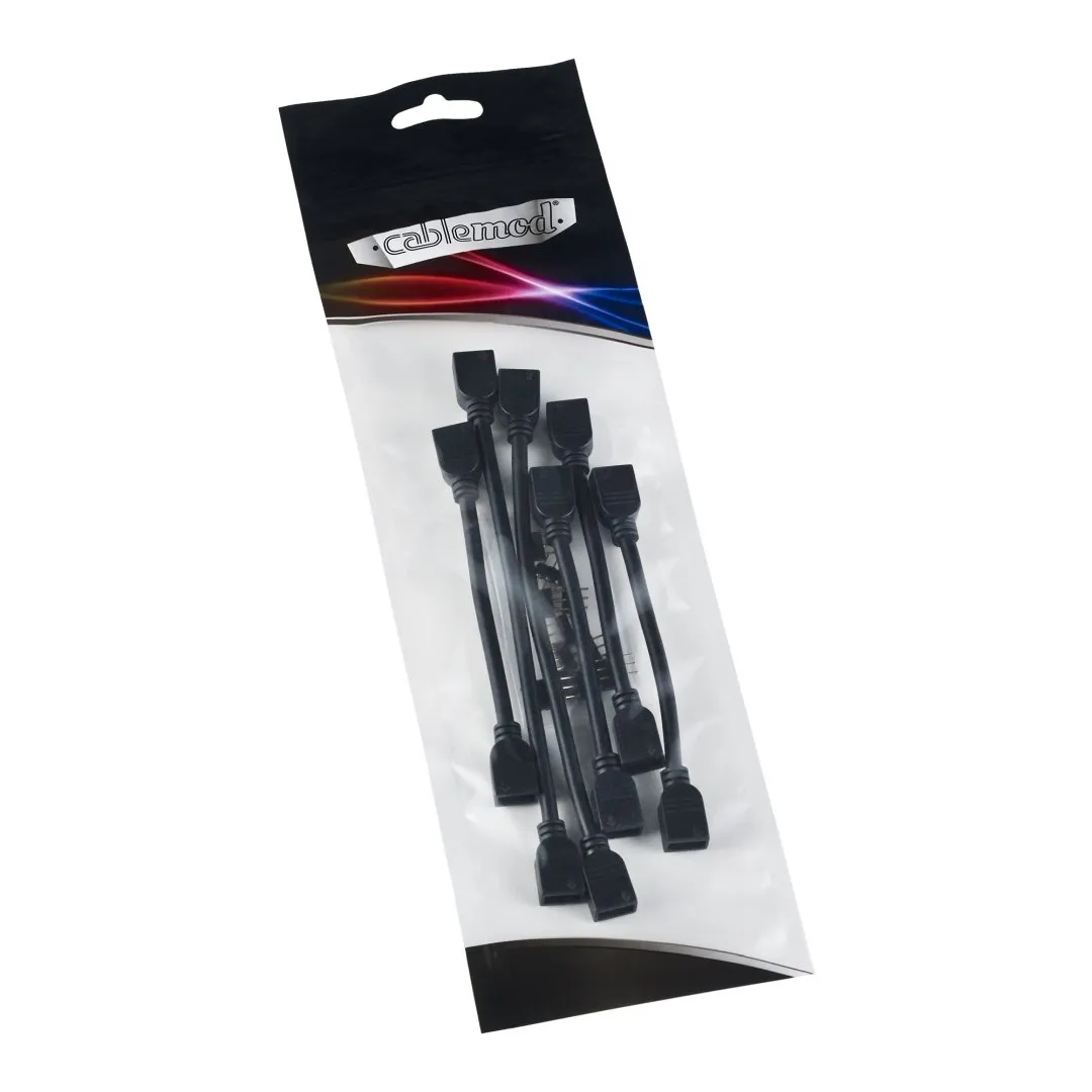 CableMod 3-pins LED verlengkabelset zwart