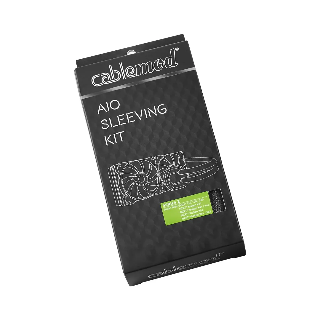 CableMod AIO Sleeving Kit Series 2 carbon voor Kraken Hydro