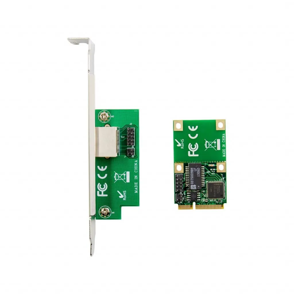 Microconnect MiniPCIe netwerkkaart 82574 1x Gigabit RJ45