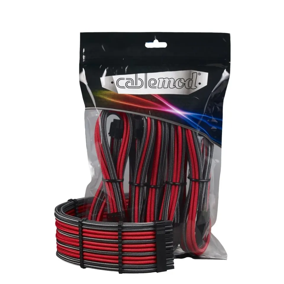 CableMod PRO ModMesh kabelverlengset carbon rood ATX