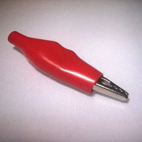 T.E.G. krokodilleklem klein geisoleerd tule rood