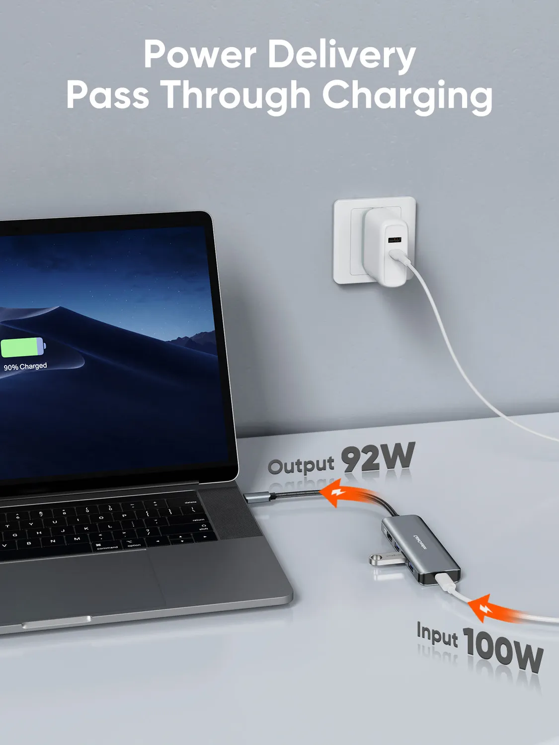 CableCreation 5-in-1 USB-C hub HDMI 4K 60Hz 100W