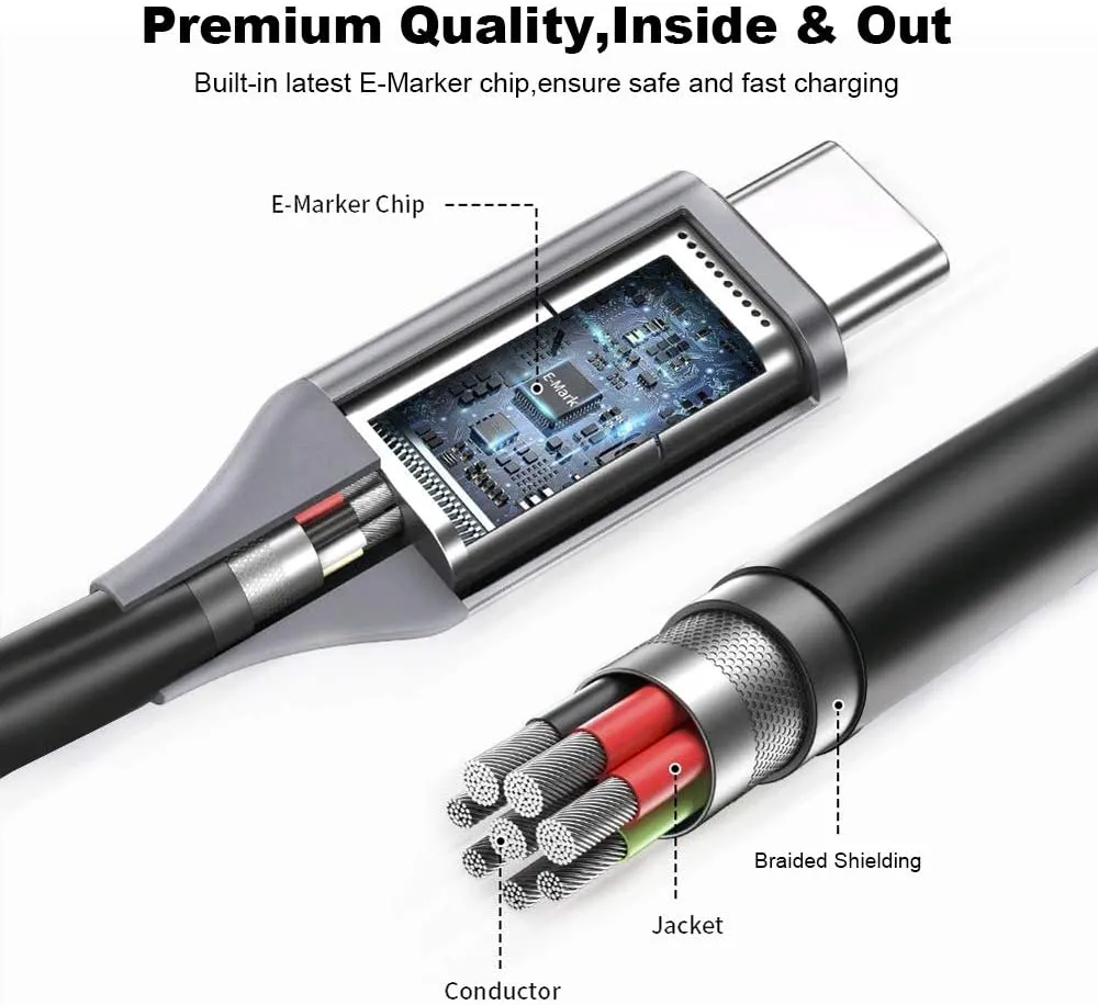 Yauhody Y-USBC-A USB-C kabel 10Gbps PD laden