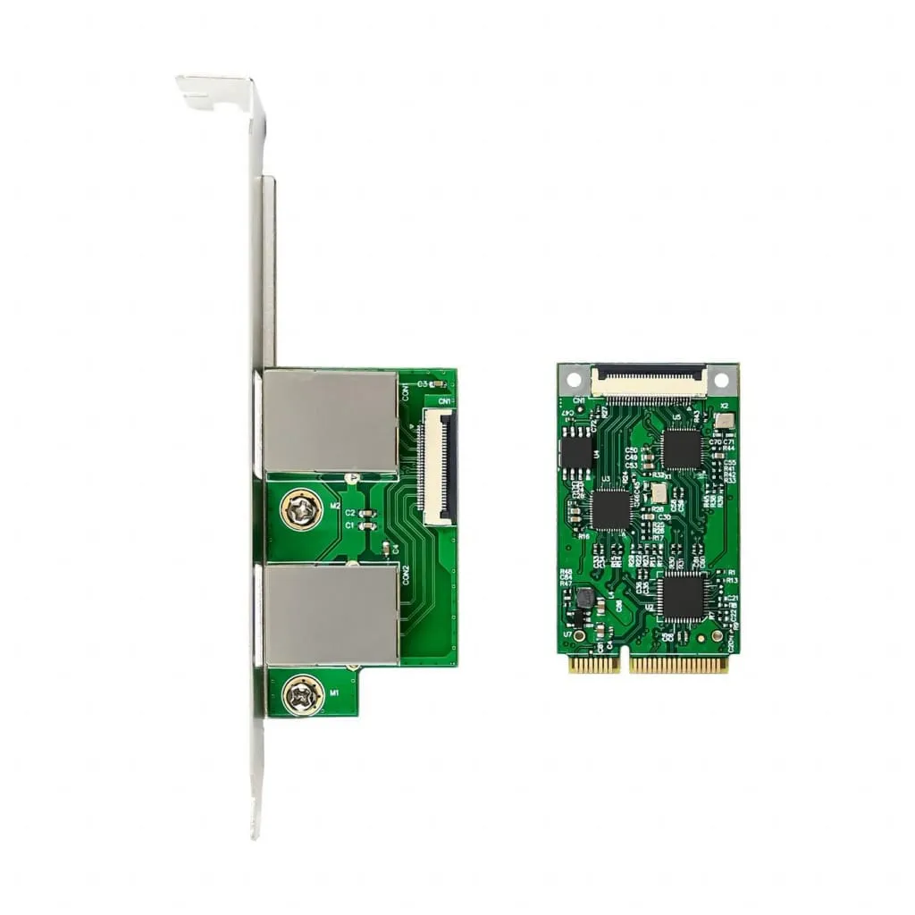 Microconnect Mini PCIe RTL8125B netwerkkaart dual 2.5G