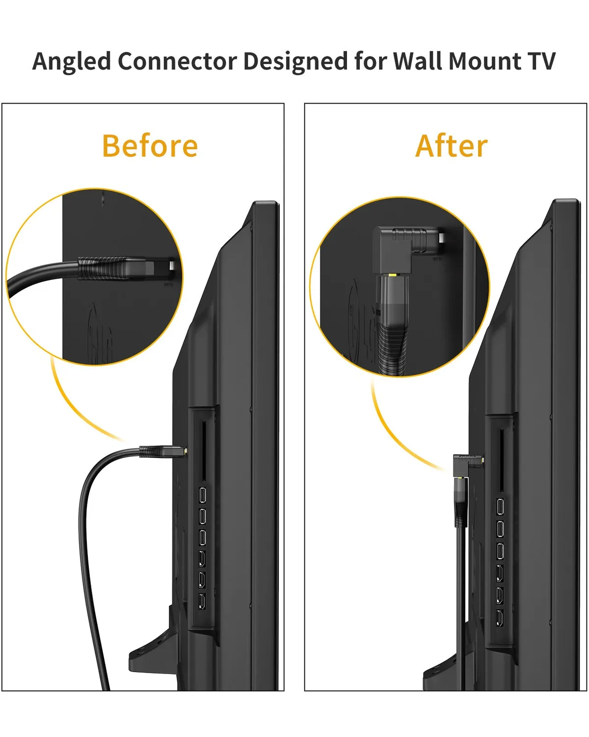 CableCreation HDMI haakse adapter 2-pack 90+270 graden 4K