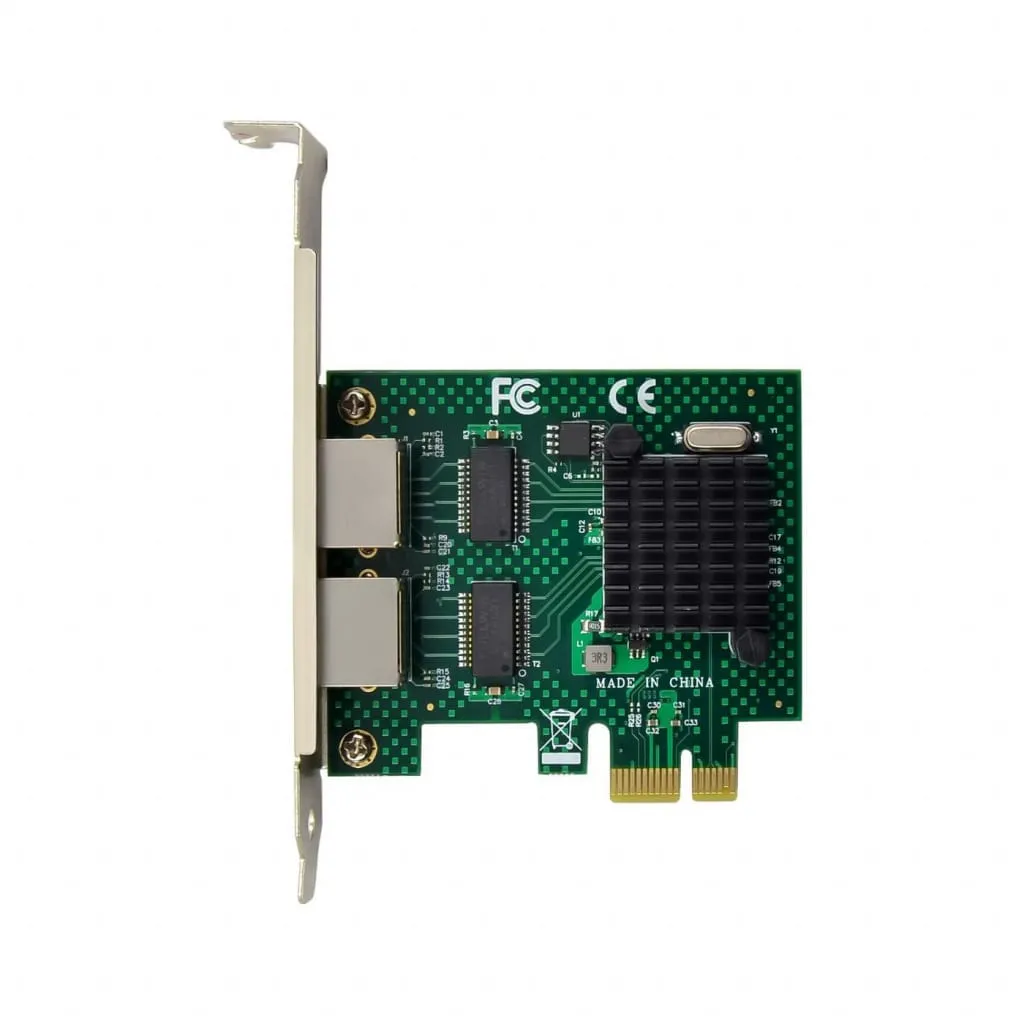 Microconnect BCM5718 netwerkkaart PCIe dual RJ45 1GbE