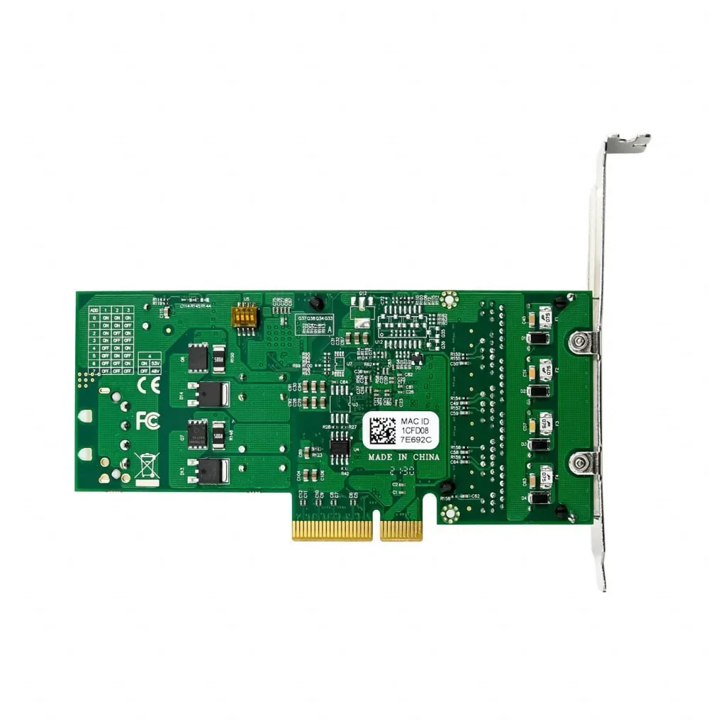 Microconnect I350-T4 quad netwerkkaart PoE 1GbE