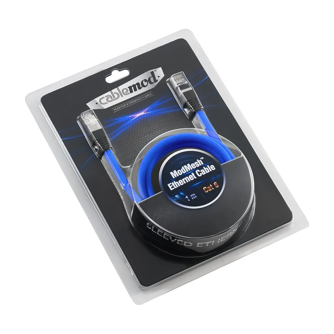 CableMod ModMesh Cat6 netwerkkabel 1m blauw