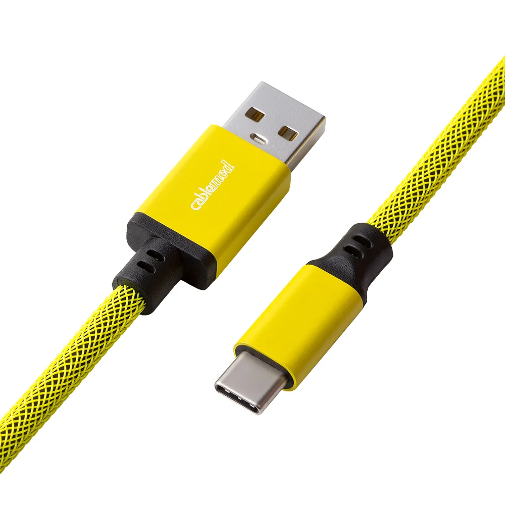 CableMod Pro Straight keyboardkabel USB-A USB-C 150cm geel