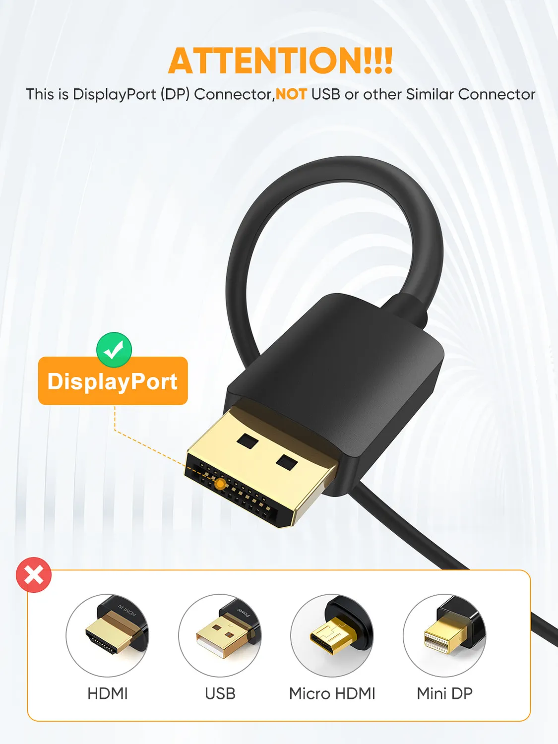 CableCreation DisplayPort naar HDMI adapter 4K 60Hz HDR