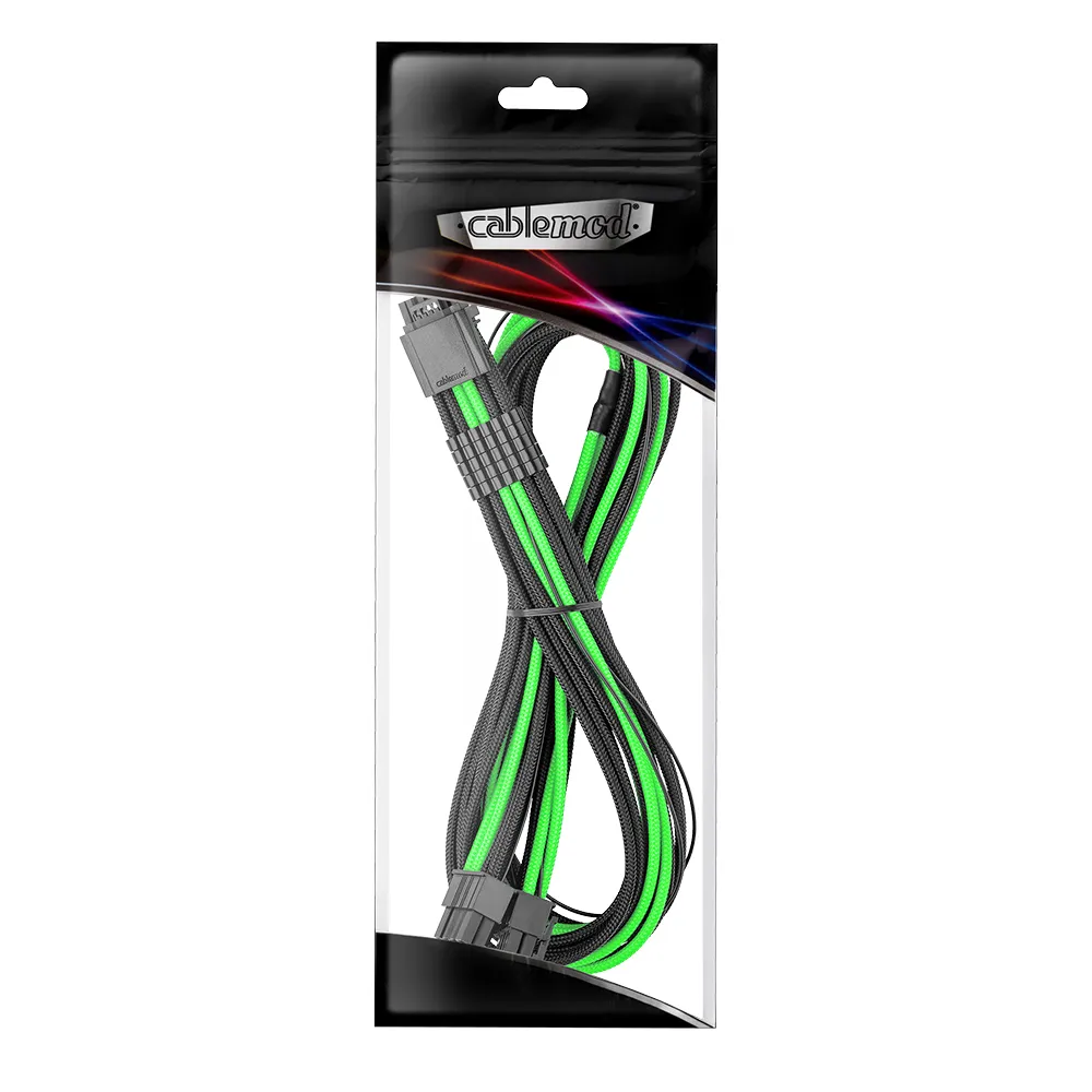 CableMod E-Series Pro 12VHPWR PCI-e kabel 60cm zwart-groen