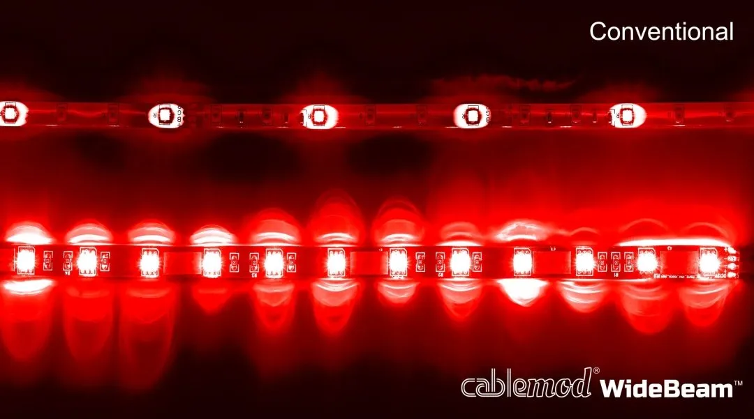 CableMod WideBeam Magnetische LED-strip 30cm rood