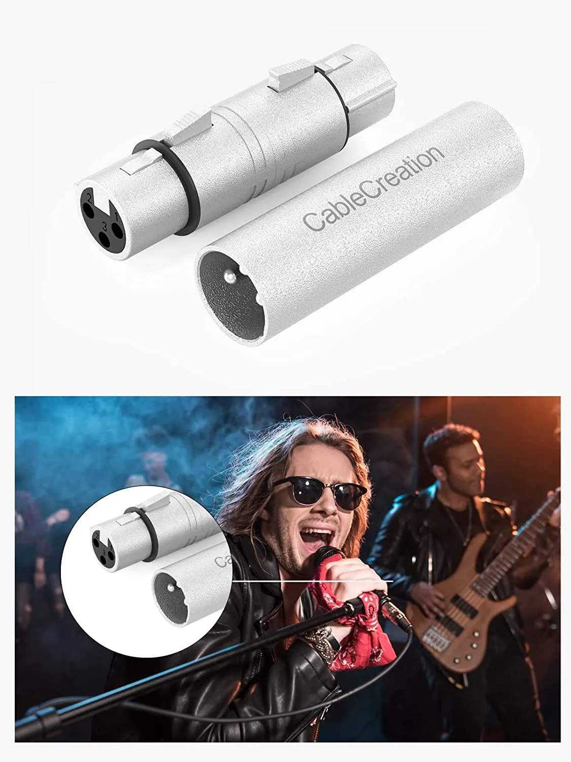 CableCreation XLR Adapter 3-pin male-male 2-pack