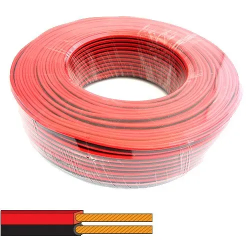 T.E.G. luidsprekerkabel 2x0,35 mm 100 m rood-zwart
