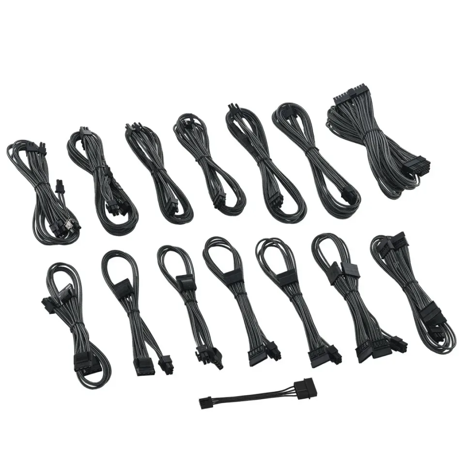 CableMod C-Series ModMesh kabelset carbon voor Corsair