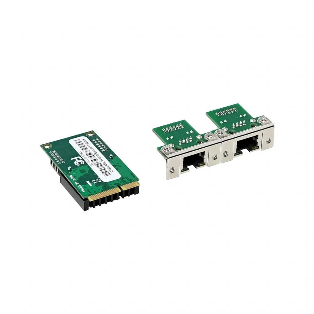 Microconnect 8111H Mini PCIe netwerkkaart dual RJ45 1G
