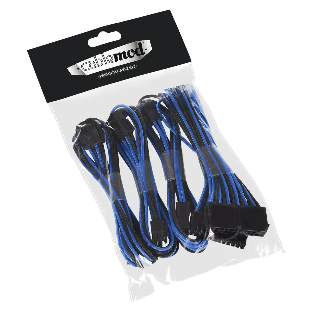 CableMod Classic ModFlex Basic extension kit 8+6-pin zwart/blauw