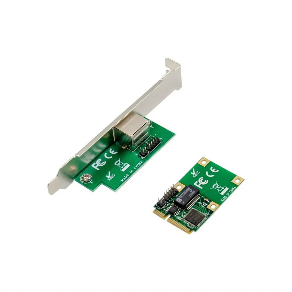 Microconnect MiniPCIe netwerkkaart 82574 1x Gigabit RJ45