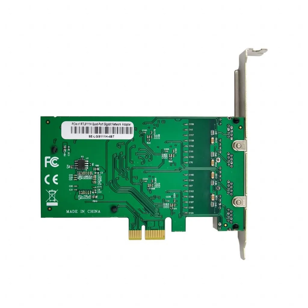 Microconnect RTL8111H netwerkkaart PCIe 4x RJ45 gigabit