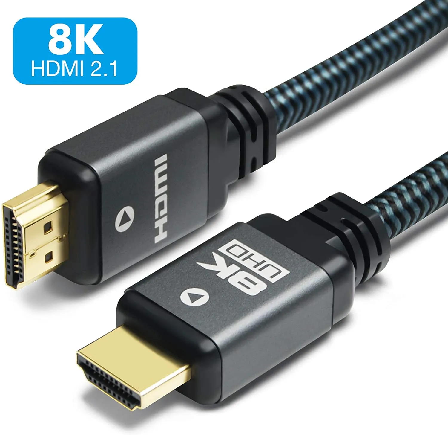 Yauhody Y-HDMI-BGA gevlochten 8K HDMI kabel 3-pack 48Gbps