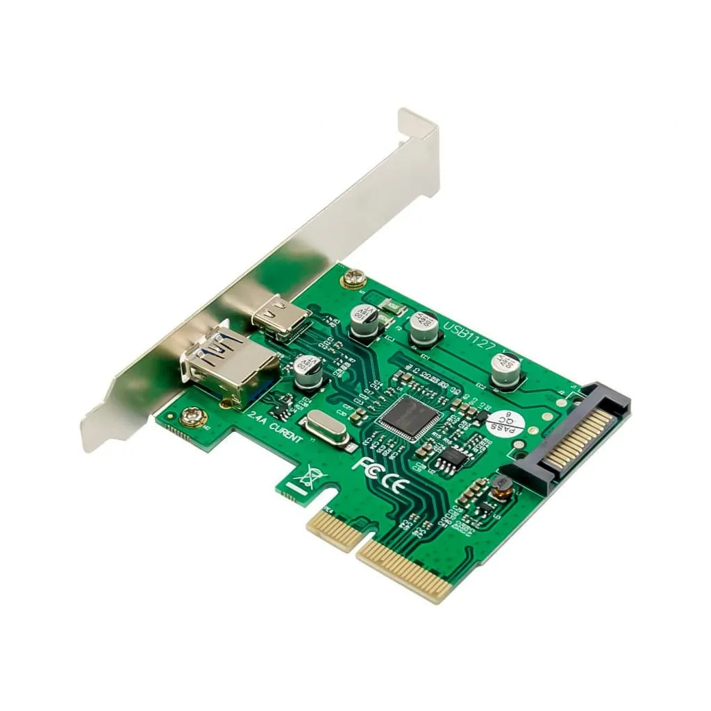 Microconnect PCI Express USB 3.1 kaart Type-C Type-A