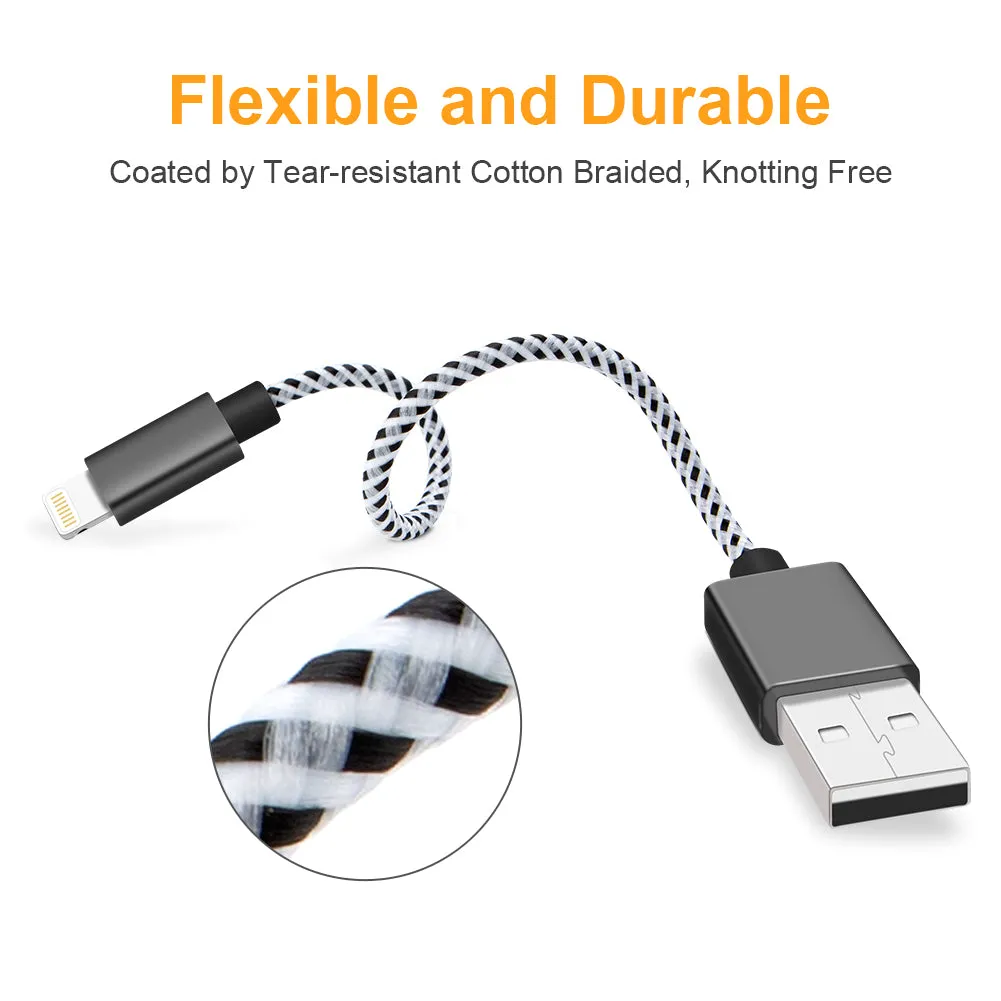 CableCreation Lightning naar USB-A kabel 0,15 m zwart