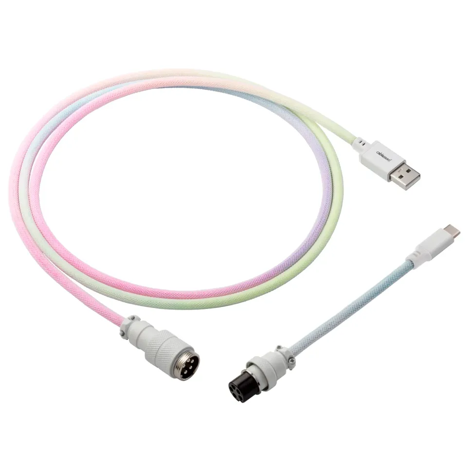 CableMod Pro keyboard kabel 150cm pastel rainbow USB-C